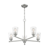Nuvo Fixture, Chandelier, 5-Lght, Incandescent, 60W, 120V, A19, Medium Base, Shade Width: 4 in. 60/7185
